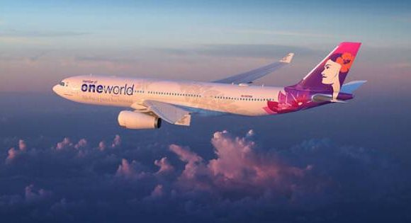 ‘Aloha all around the world:’ Hawaiian Airlines unveils oneworld alliance livery aircraft